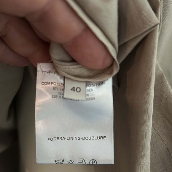 LINEN Blend Stella McCartney Tan Swing Coat Sz 40 - Picture 7 of 10